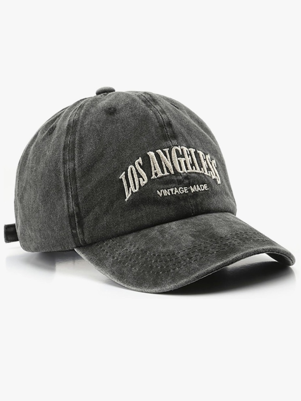 Los Angeles Embroidered Vintage-Made Black Baseball Cap